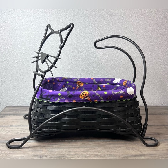 Longaberger Black Cat Basket with Purple Liner - Picture 4 of 14